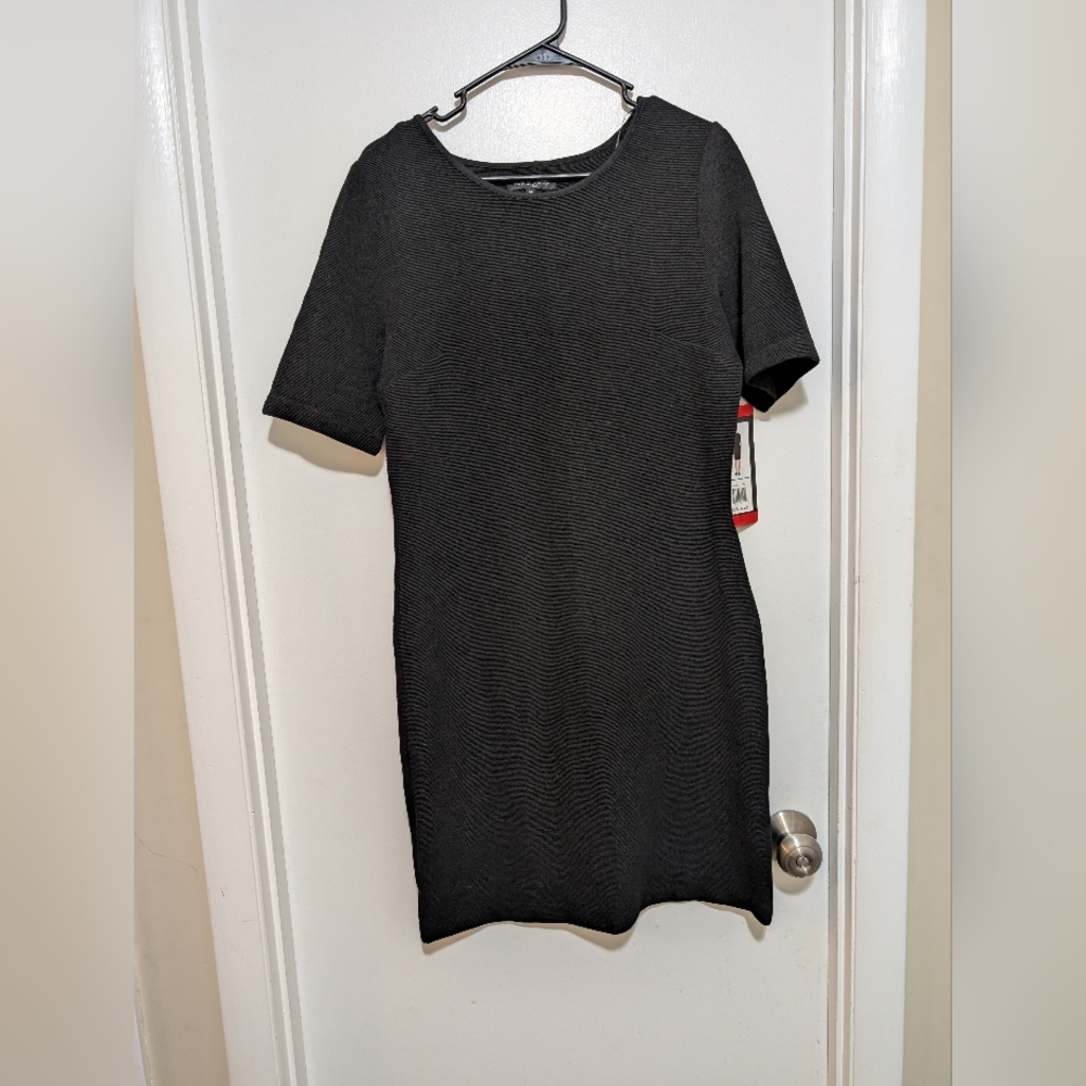 Mario Serrani Black Textured Dress